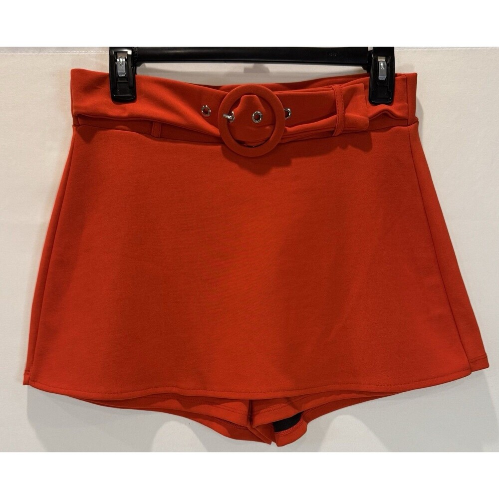 Women’s Solid Red Skort Buckle Size L LeMite